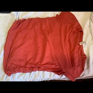 Maternity red orange top